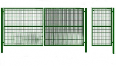 Ворота +Калитка 60*40*1,8*2000*3200 ППК (левая) + калитка 2000*1000
