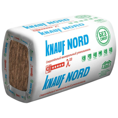 Утеплитель KNAUF NORD TS033 50X600X1250мм (9м2/0,450м3) 24уп/п